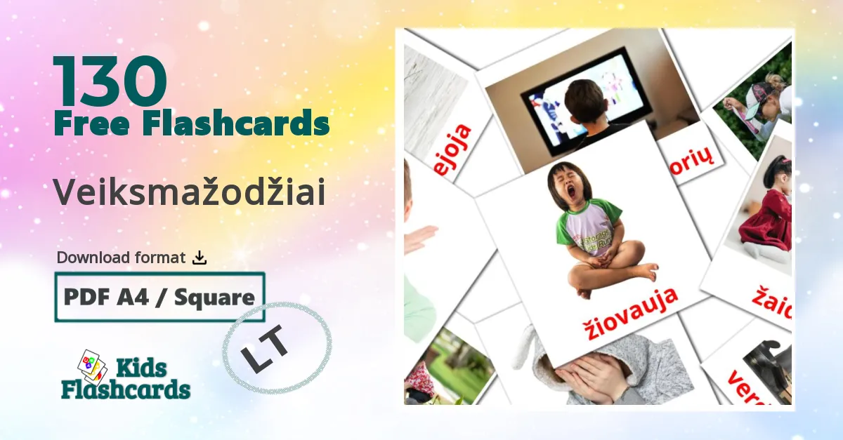 130 Veiksmažodžiai flashcards