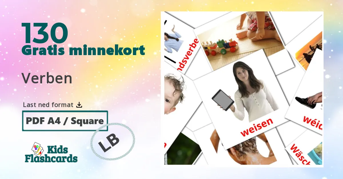 130 Verben bildekort