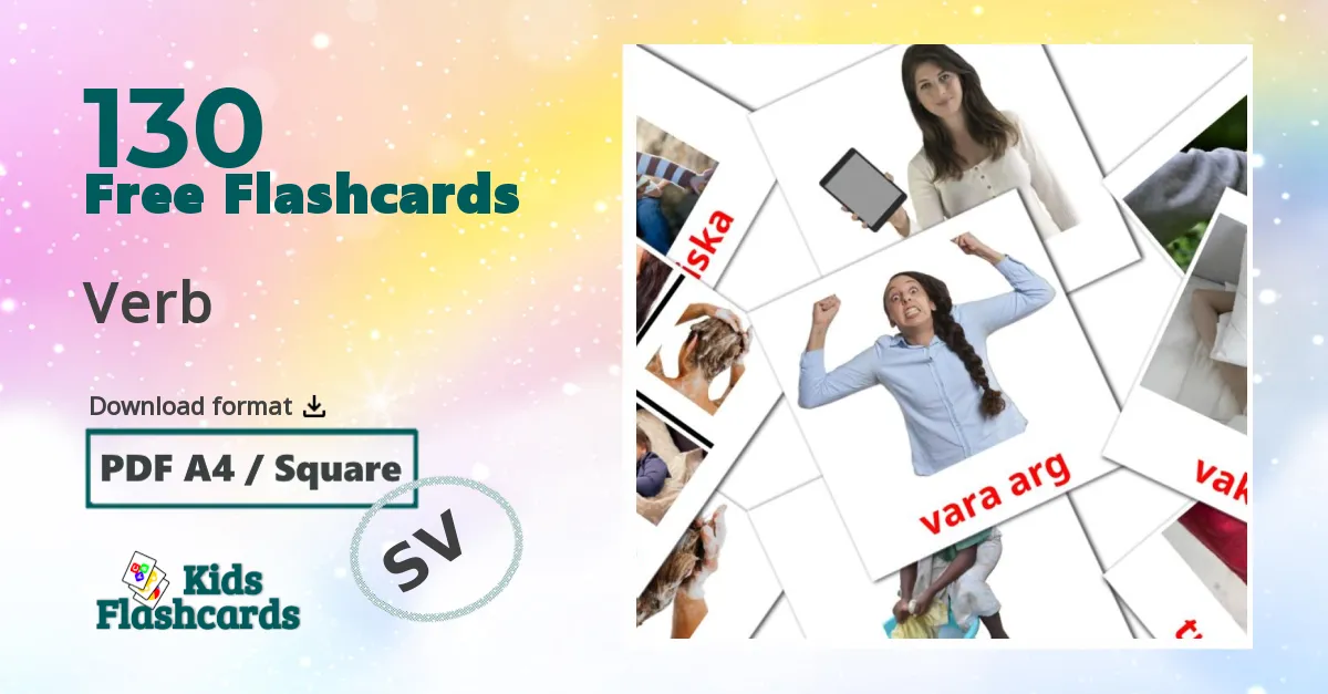 Verb swedish vocabulary flashcards