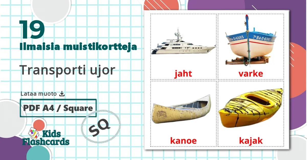 Vesiliikenne - albanian sanastokortit