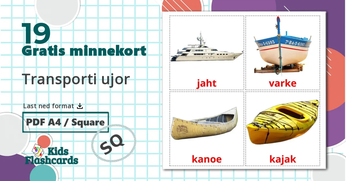 Vanntransport - Ordforrådskort for albansk
