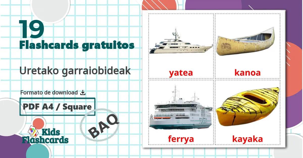 19 Flashcards de Uretako garraiobideak