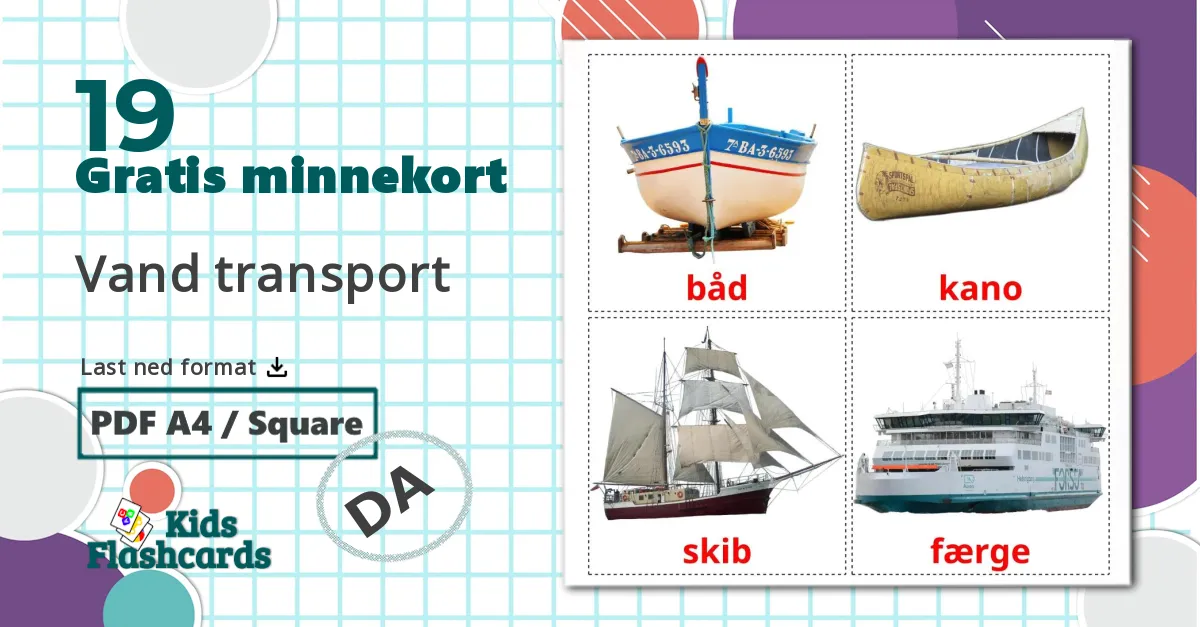 19 Vand transport bildekort