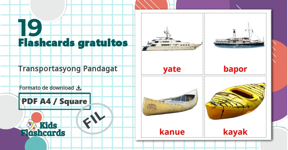 19 Flashcards de Transporte Aquático