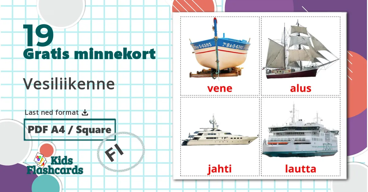 19 Vesiliikenne bildekort