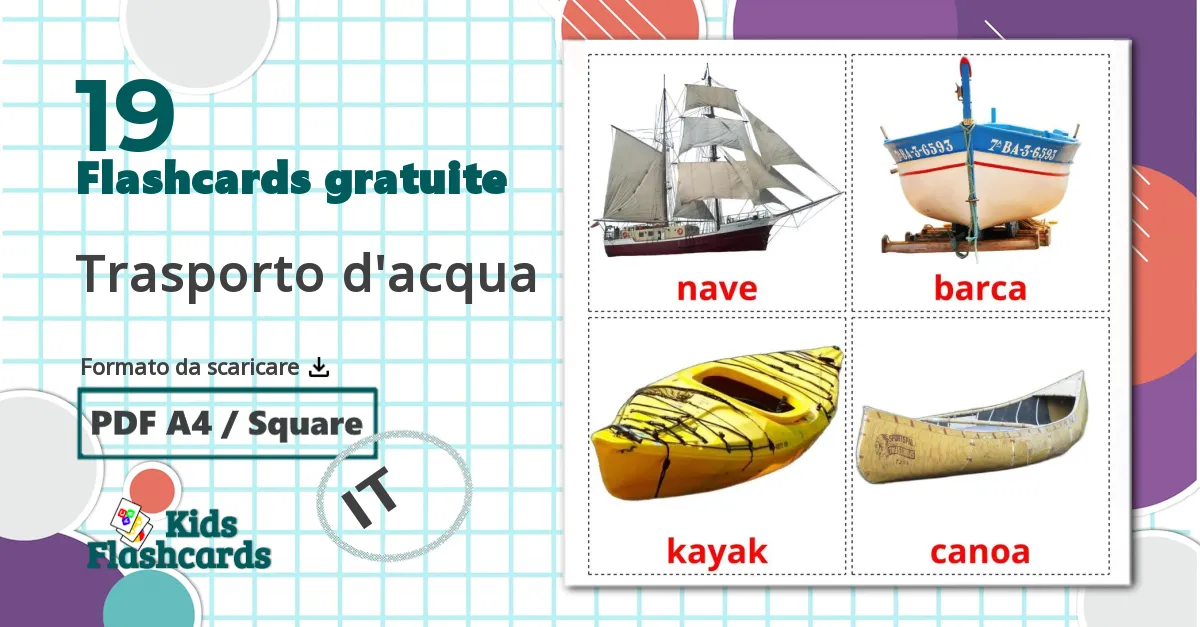 19 flashcards di Trasporto d'acqua