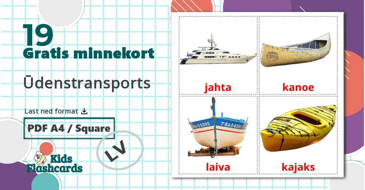 19 Ūdenstransports bildekort