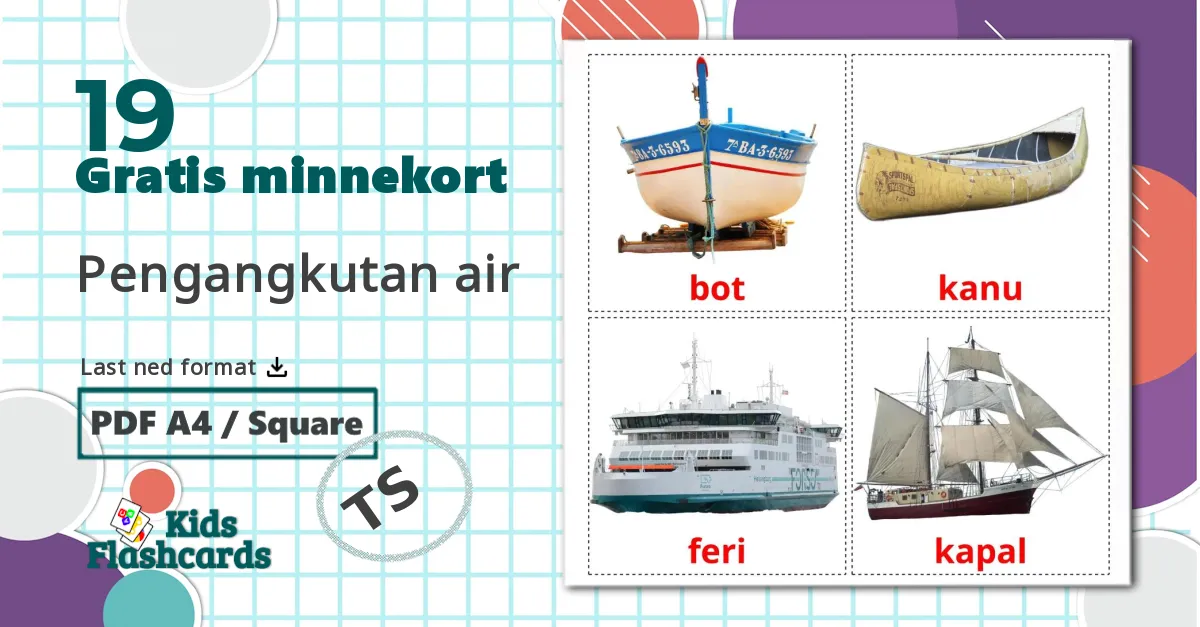 19 Pengangkutan air bildekort