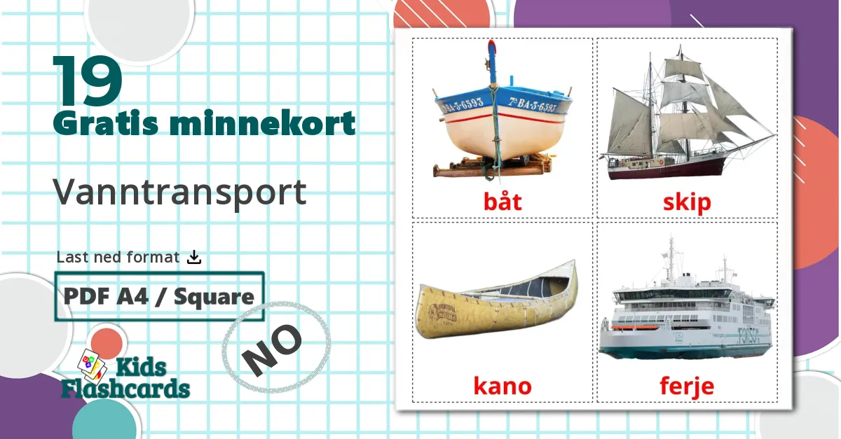 19 Vanntransport bildekort