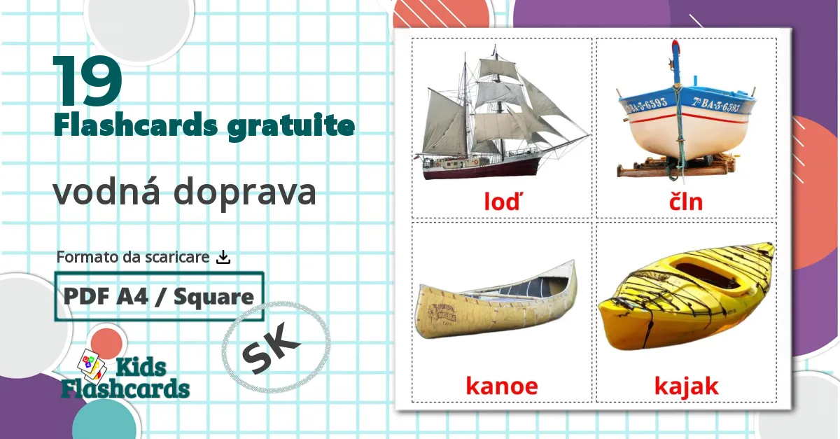 19 flashcards di vodná doprava