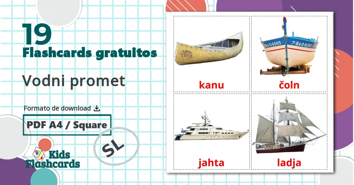 19 Flashcards de Transporte Aquático