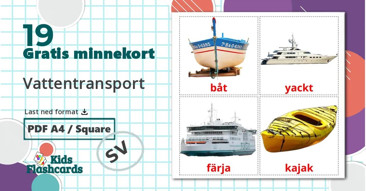 19 Vattentransport bildekort