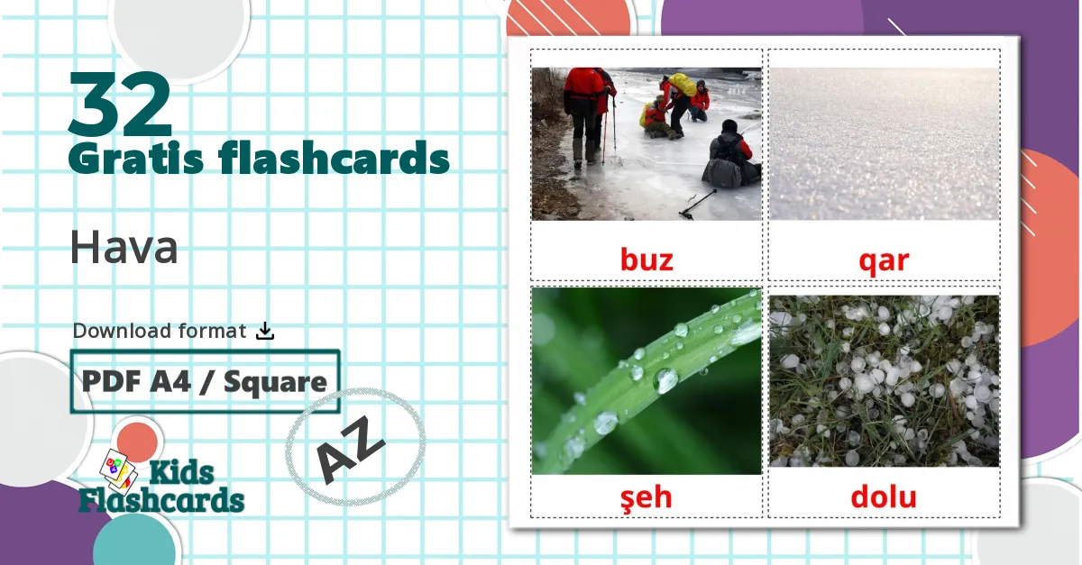 32 flashcards di Vejret