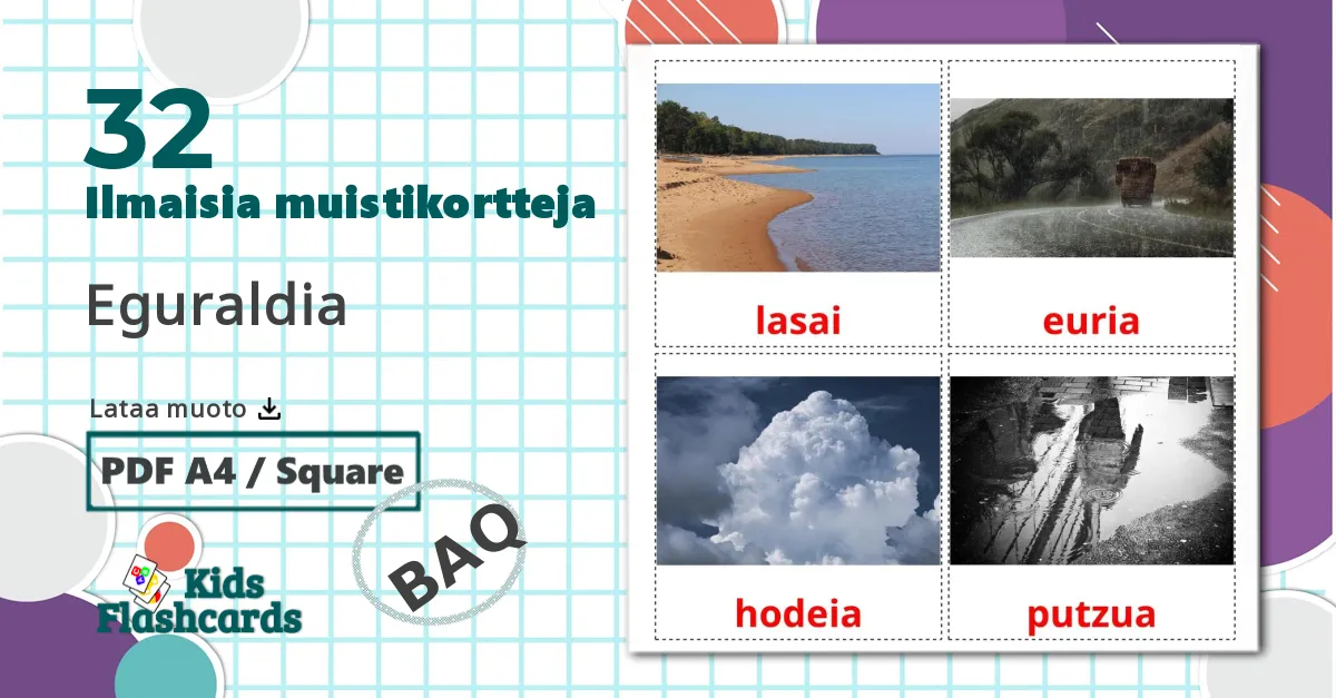 32 Laskeminen lasten kuvakortit
