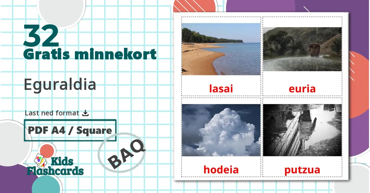 32 Flashcards de Vær
