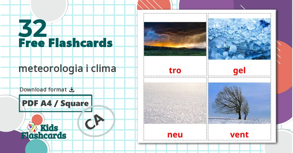 32 Weather flashcards