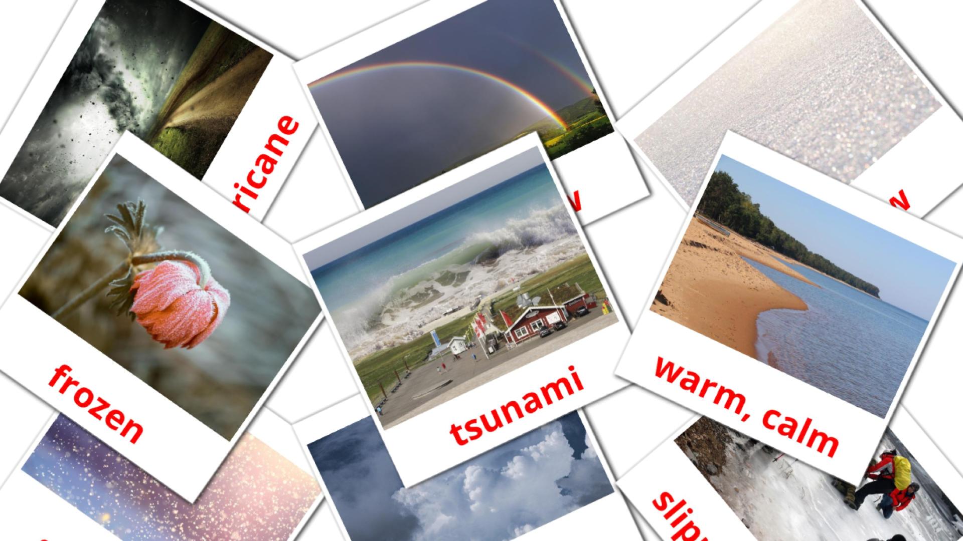 tarjetas didacticas de Meteorología y clima