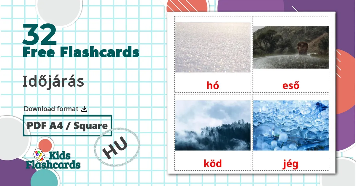 32 Időjárás flashcards