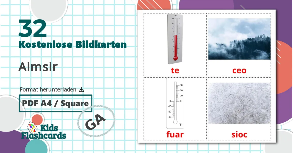 32 Bildkarten für Aimsir