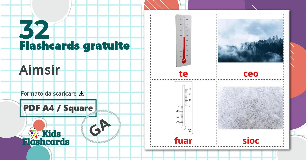 32 flashcards di Aimsir