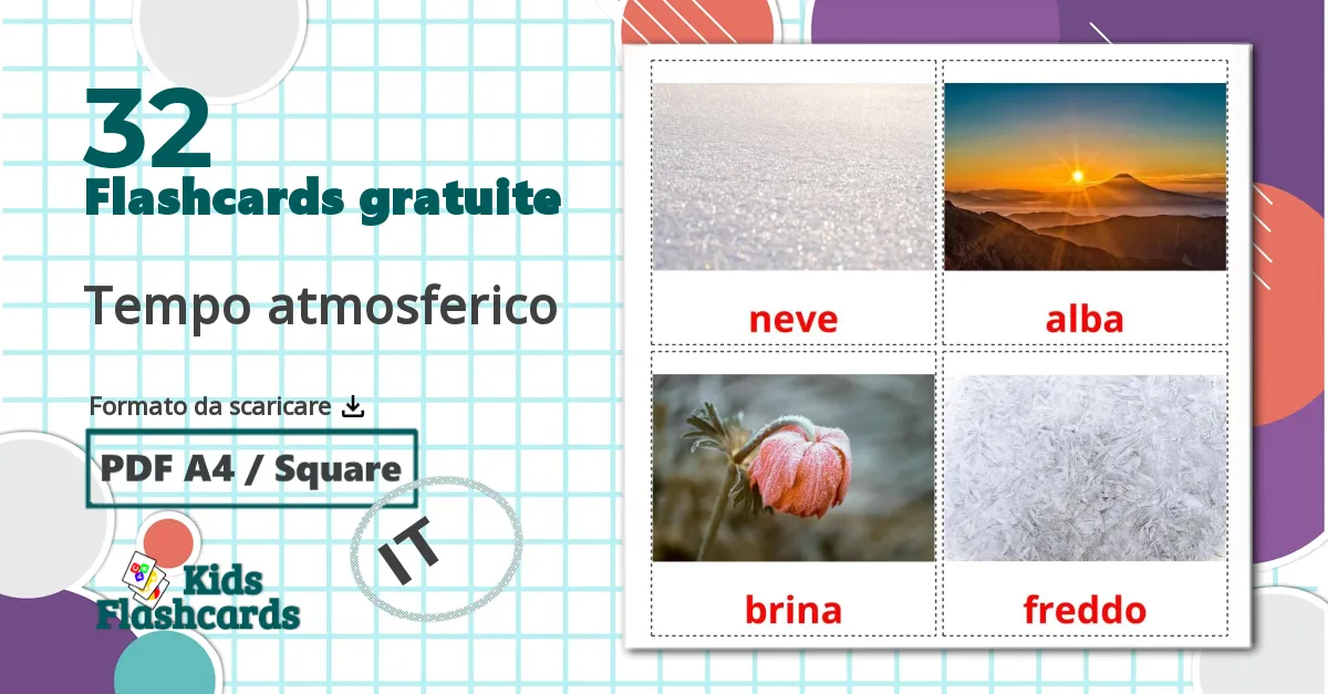 32 flashcards di Tempo atmosferico