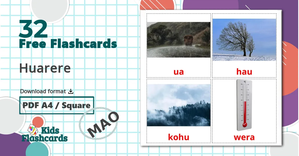 32 Weather flashcards