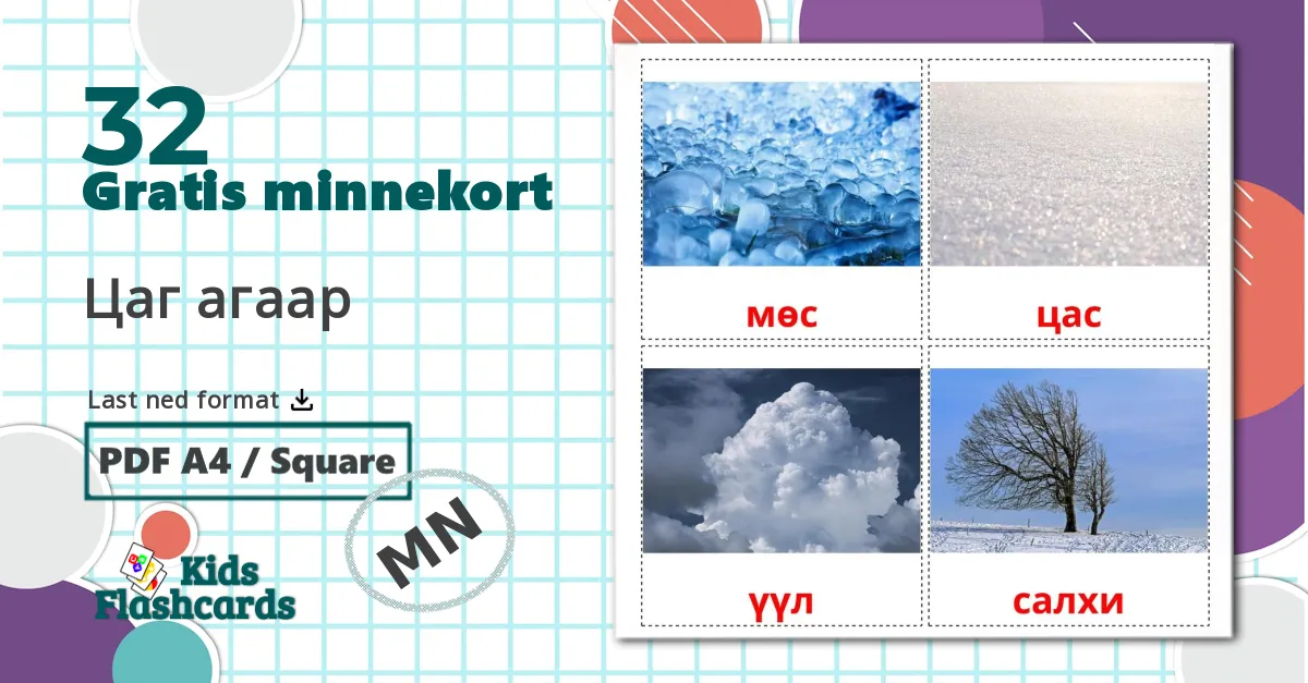 32 Цаг агаар bildekort