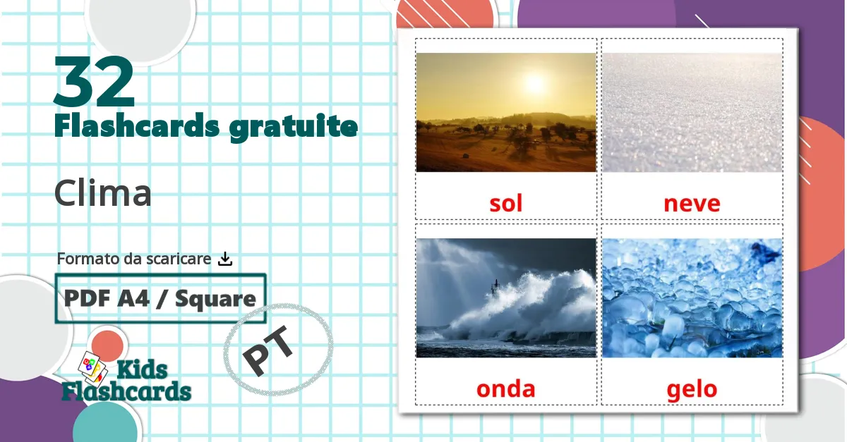 32 flashcards di Clima