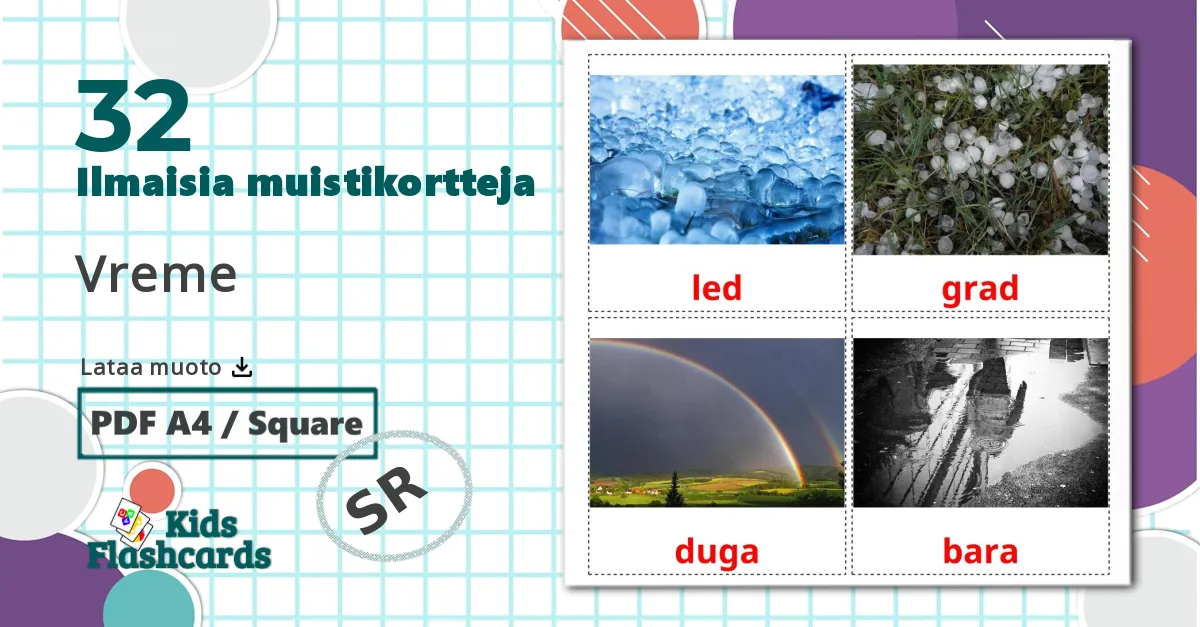 32 Vreme lasten kuvakortit
