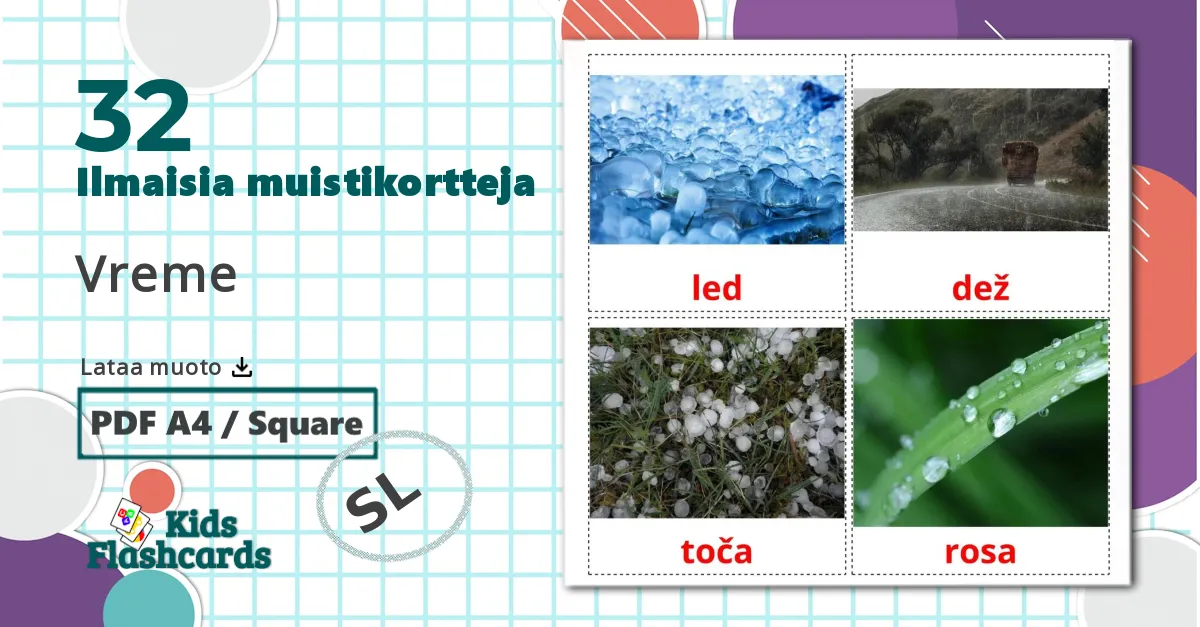 32 Vreme lasten kuvakortit