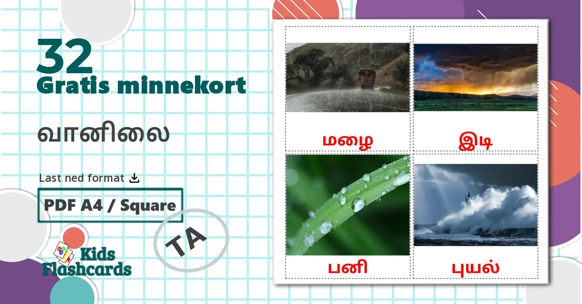 32 Vær bildekort