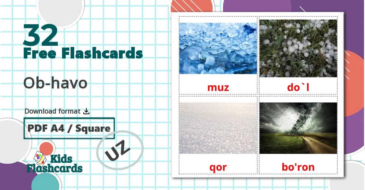 32 Ob-havo flashcards