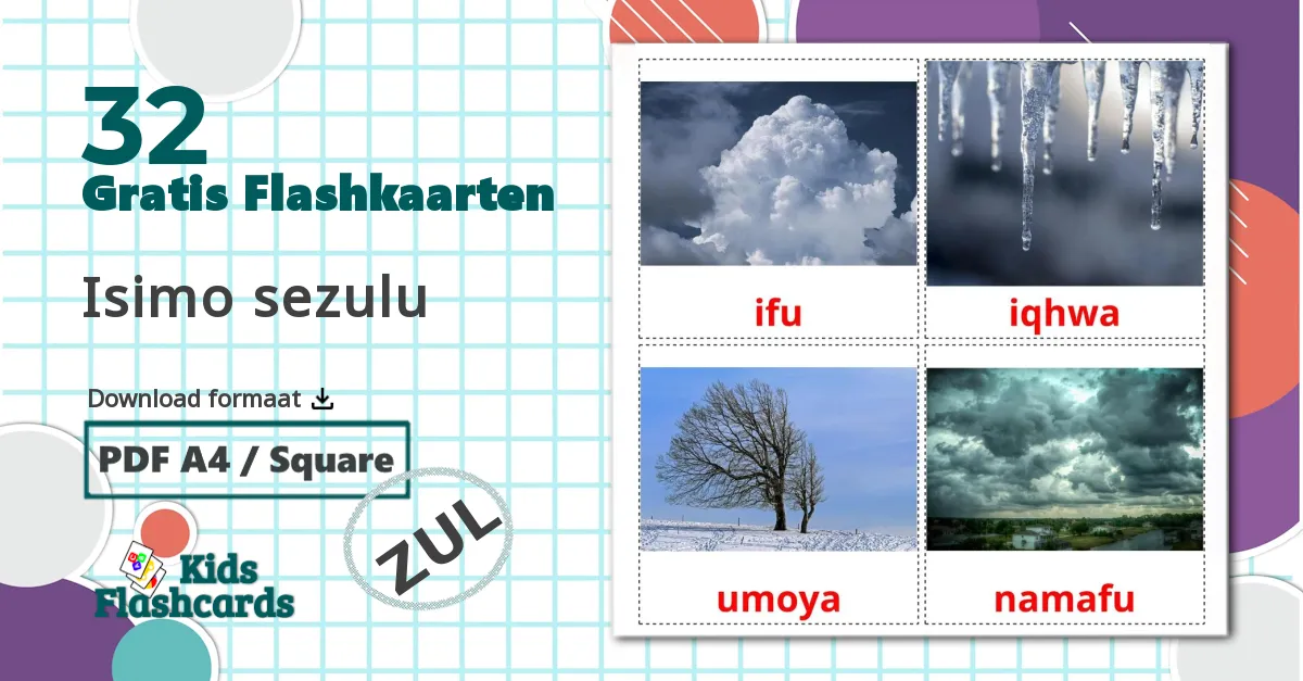 32 Isimo sezulu flashcards