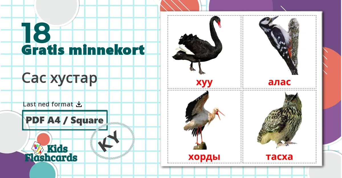 18 Сас хустар bildekort