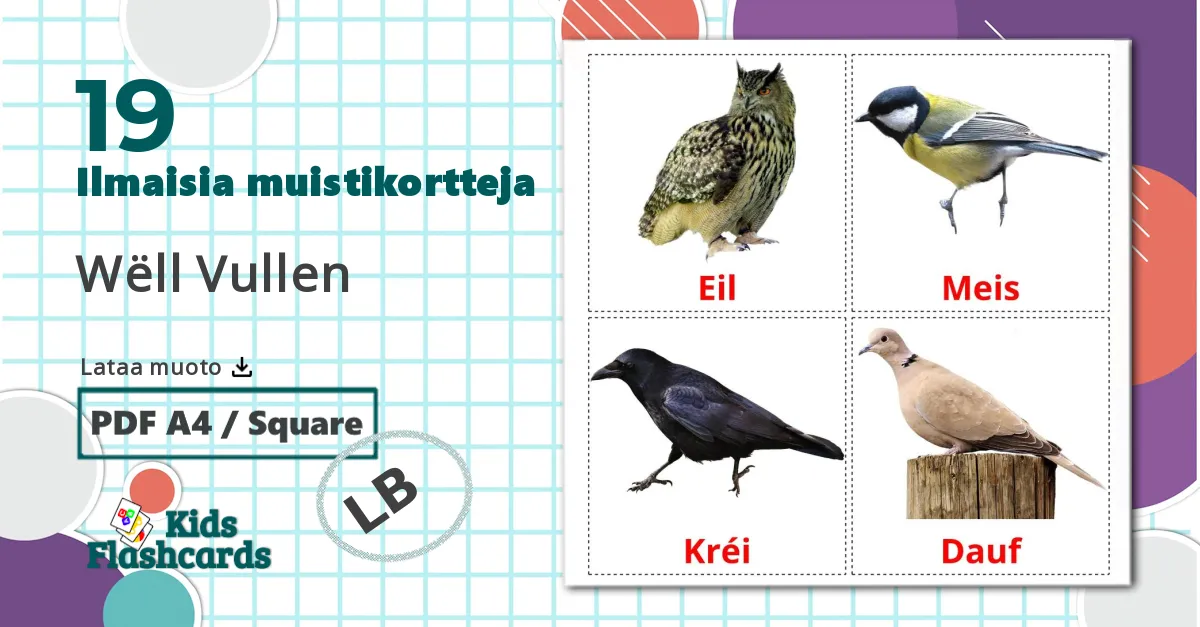 19 Wëll Vullen lasten kuvakortit