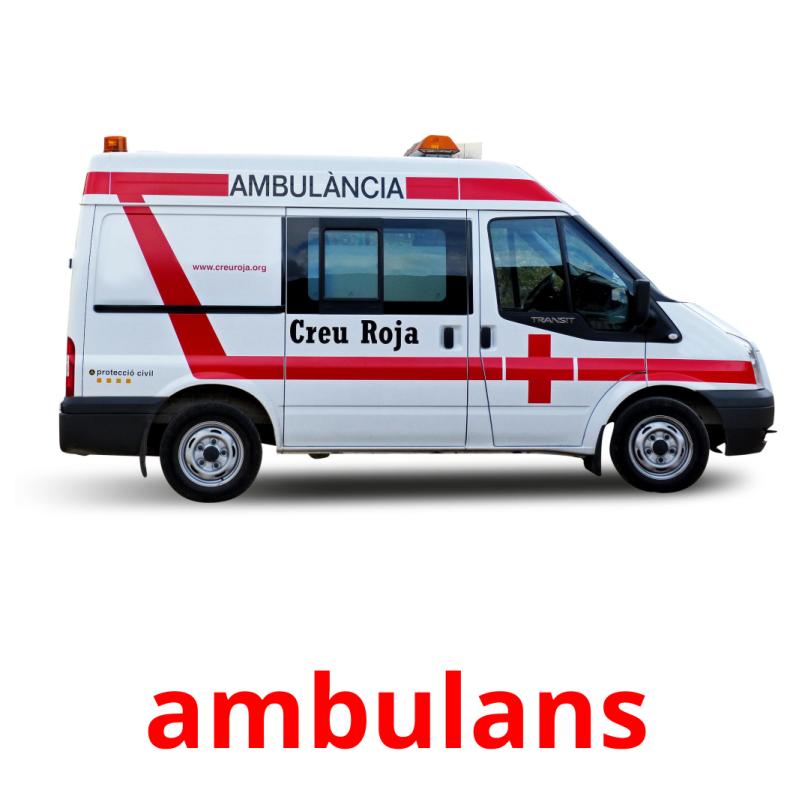 ambulans cartes flash