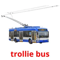 trollie bus Tarjetas didacticas