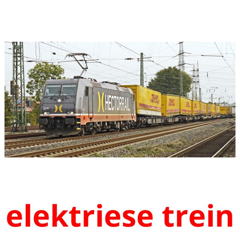 elektriese trein picture flashcards
