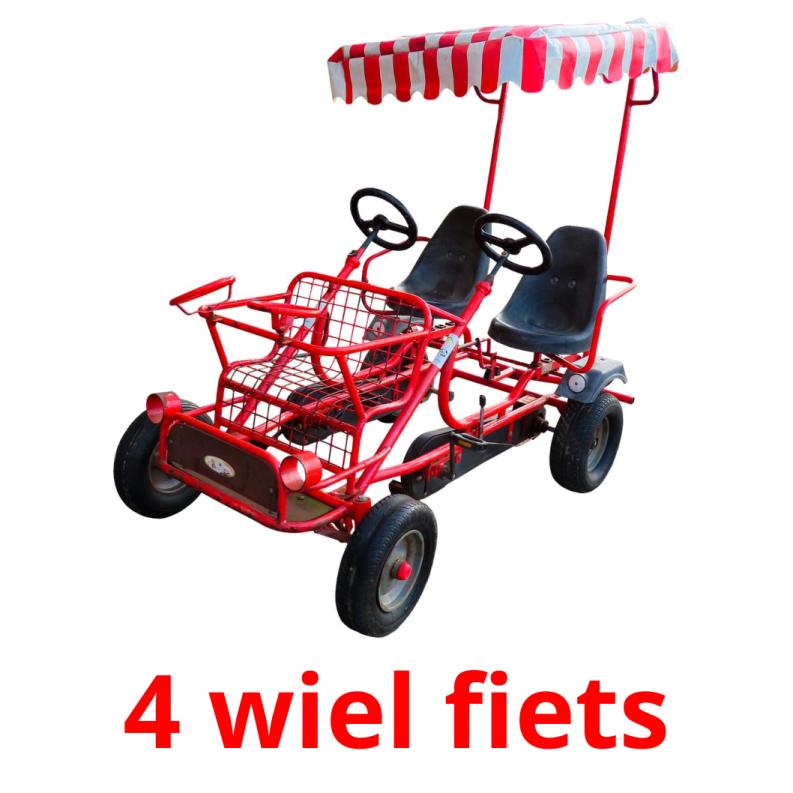 4 wiel fiets picture flashcards