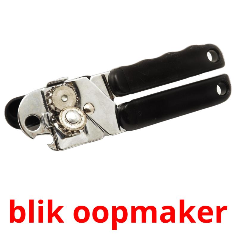blik oopmaker picture flashcards