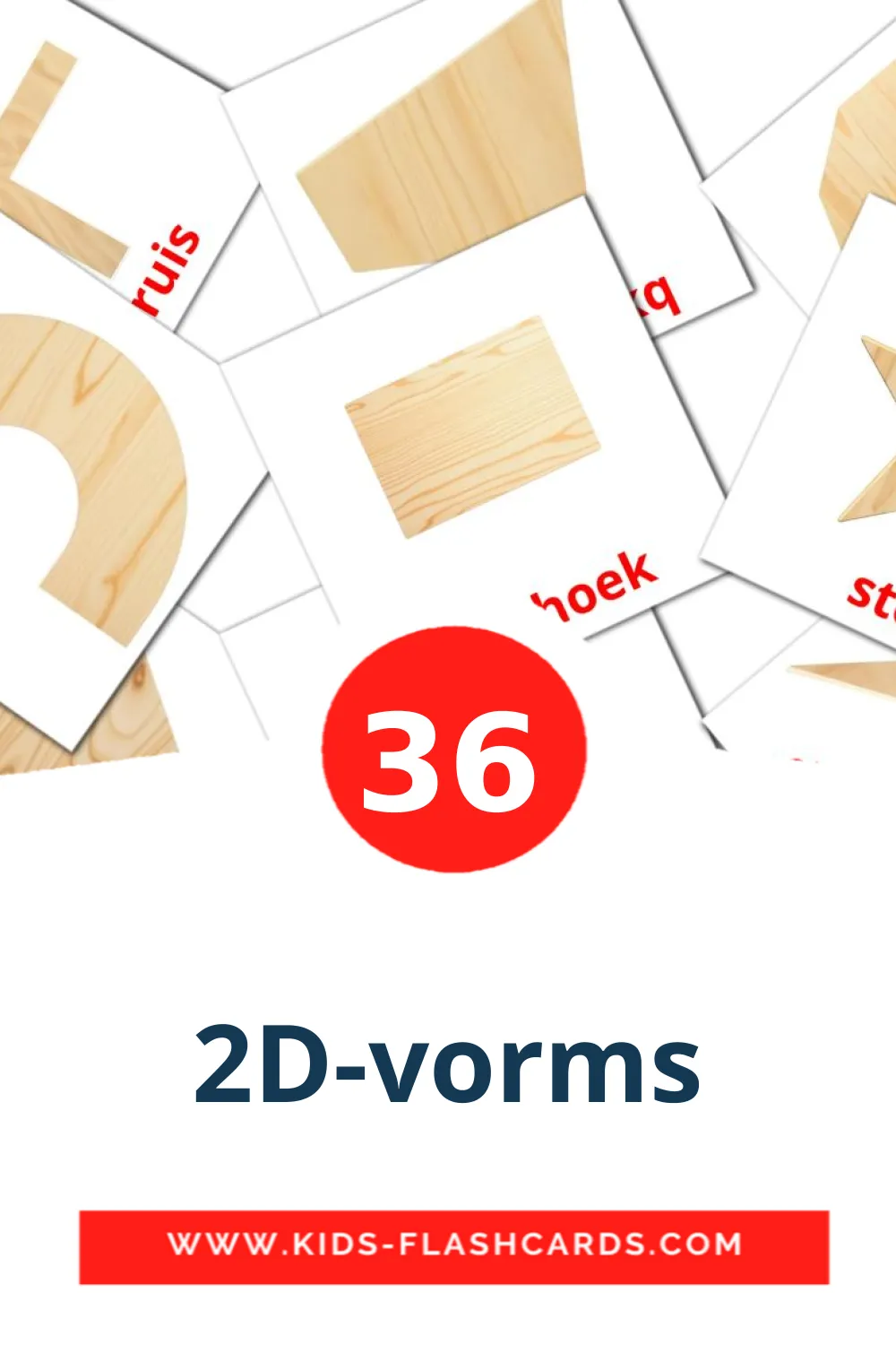 36 2D-vorms Picture Cards for Kindergarden in afrikaans