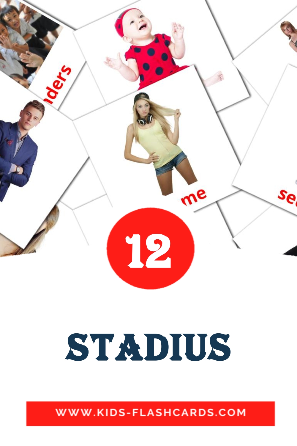 12 Stadius Picture Cards for Kindergarden in afrikaans