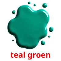 teal groen flashcards illustrate