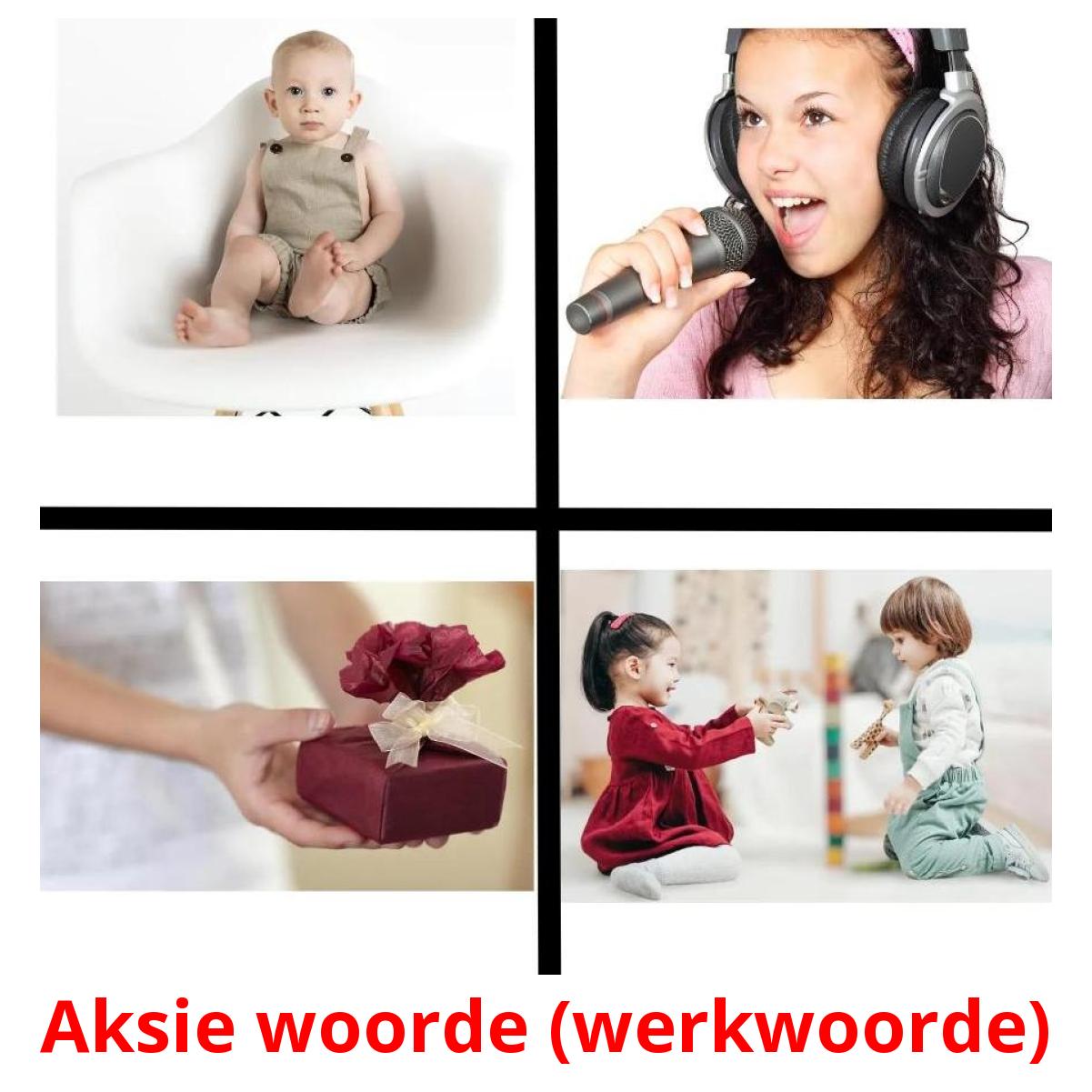 Aksie woorde (werkwoorde) picture flashcards