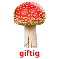 giftig flashcards illustrate