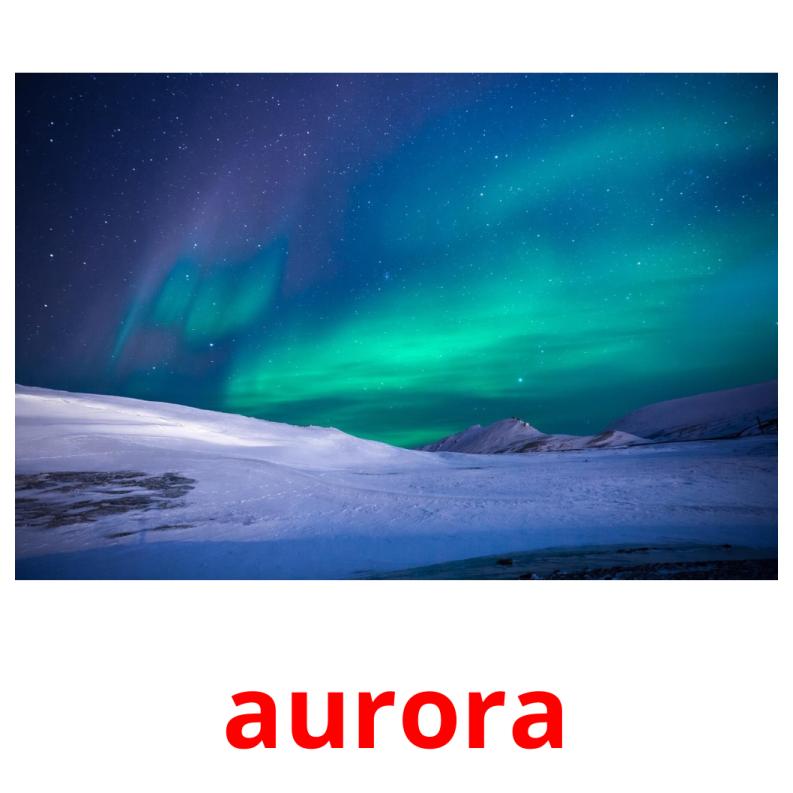 aurora picture flashcards
