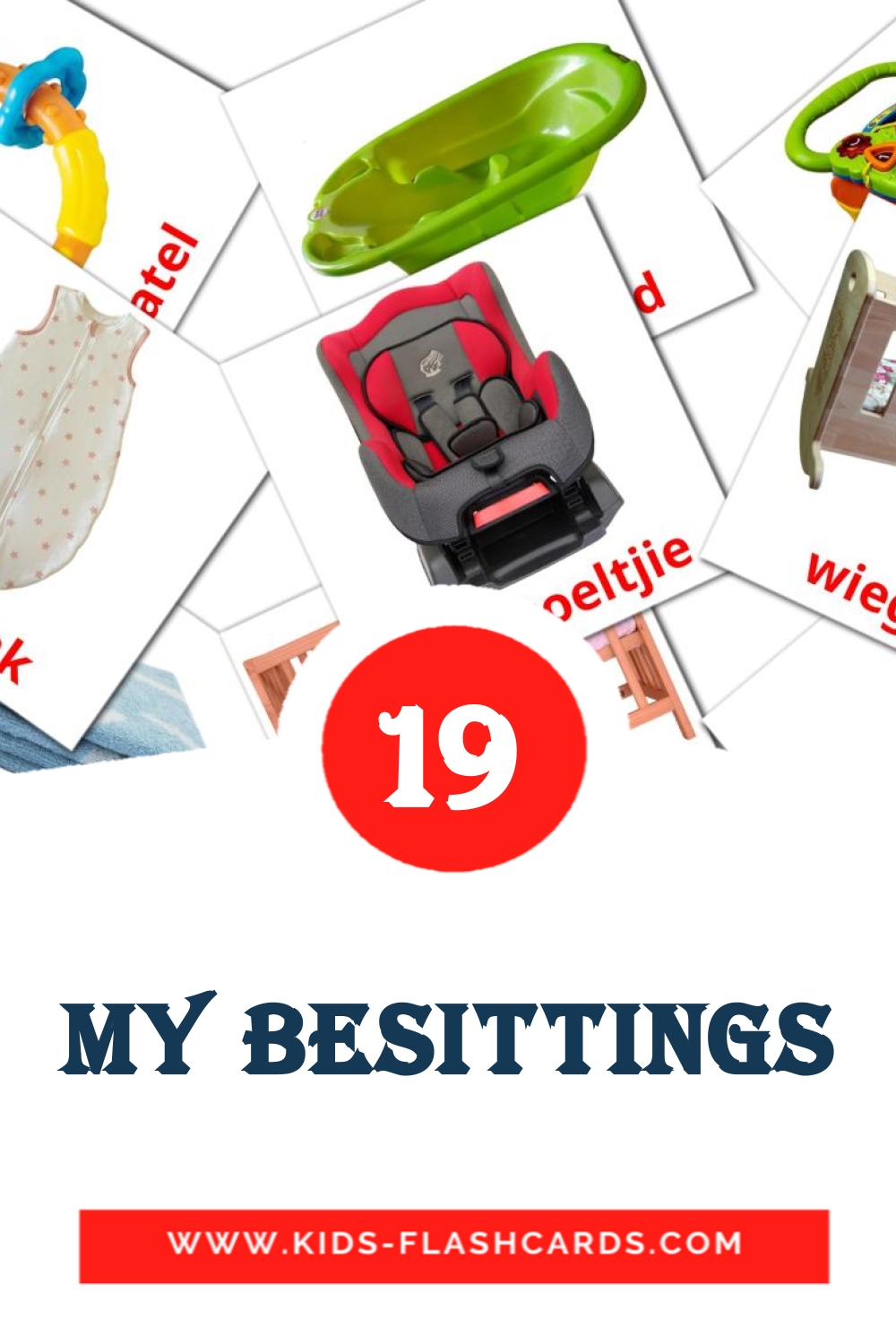 20 My Besittings Picture Cards for Kindergarden in afrikaans