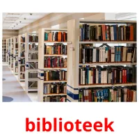 biblioteek picture flashcards