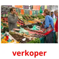 verkoper ansichtkaarten