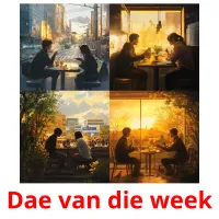 Dae van die week ansichtkaarten